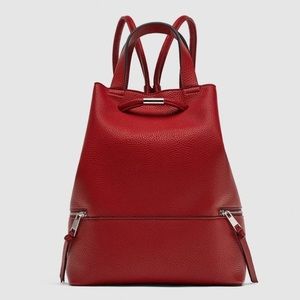 Zara Faux Leather Convertible Backpack